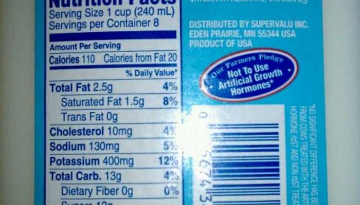 Skim milk nutrition facts