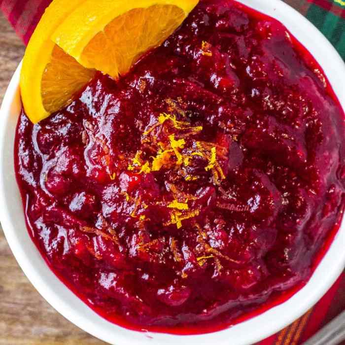 Cranberry sauce orange homemade recipe