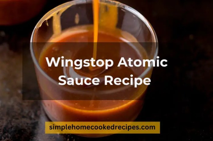 Atomic sauce recipe